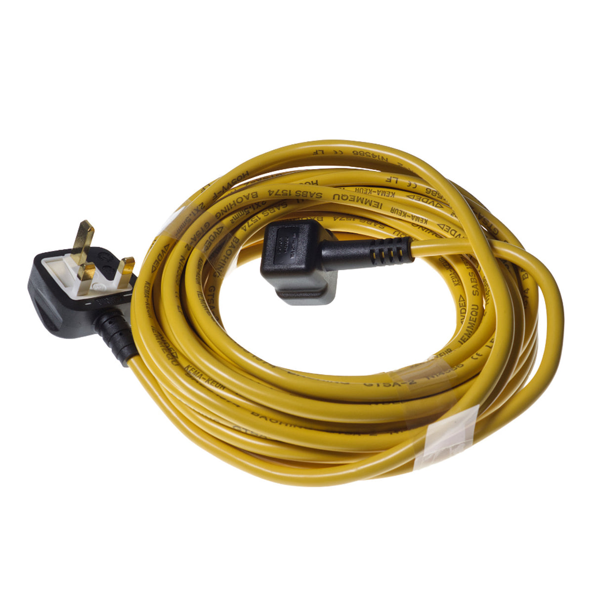 Numatic 20 Metre x 1.5mm x 3 Core Cable - TT Twintec - UK Plug (Yellow)