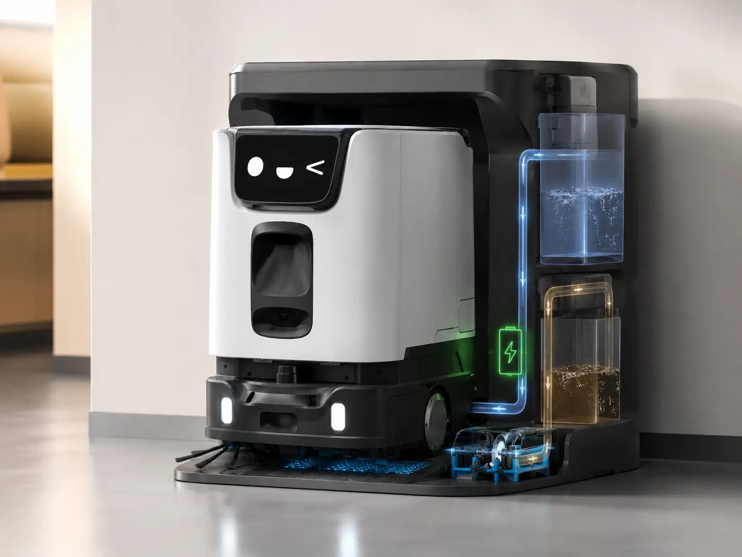 Pudu ET1 Cobotic Combi-Vacuum Cleaner/Hot Water Mopping Machine